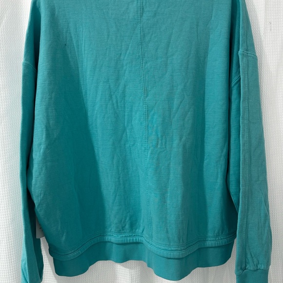NWT Athleta Sundown Sweatshirt 2.0 Large Coastal Green Turquoise - Picture 5 of 8